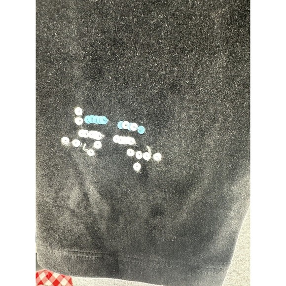 Michael Simon Event Snowman Ugly Christmas Sweater Sequin‎ XL Black - READ - Picture 3 of 11